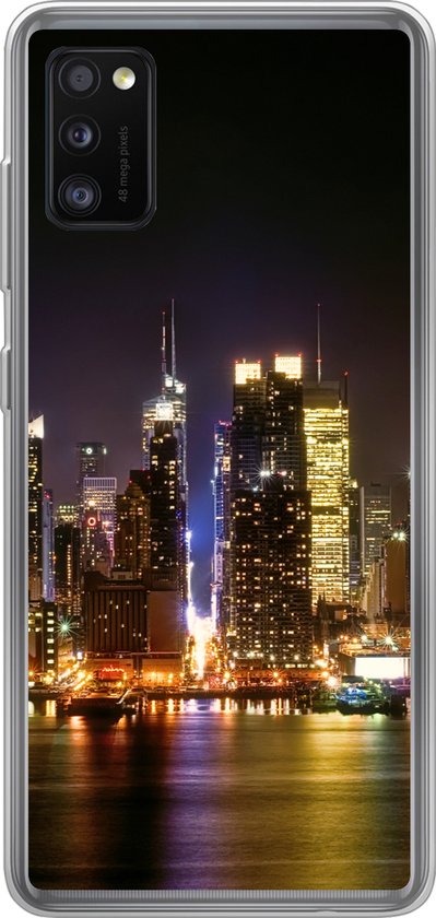 Coque Samsung Galaxy A41 - New York - Skyline - Couleurs - Coque de téléphone en Siliconen
