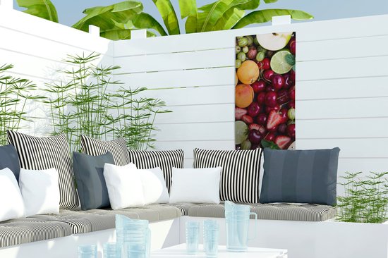 Poster de jardin Fruits - Couleurs - Été - 30x60 cm - Toile de jardin - Poster extérieur