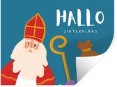 Muurstickers - Sticker Folie - Sinterklaas - Quotes - Sint - Hallo Sinterklaas - Kinderen - Jongens - Meisjes - Kids - 160x120 cm - Plakfolie - Muurstickers Kinderkamer - Zelfklevend Behang XXL