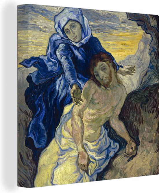 Canvas Schilderij Pietà (naar Delacroix) - Vincent van Gogh - 50x50 cm -  Wanddecoratie | bol.com