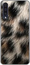 Geschikt voor Samsung Galaxy A50 hoesje - Close-up panterprint - Siliconen Telefoonhoesje