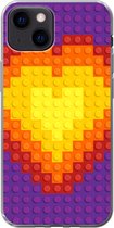 Coque iPhone 13 mini - Lego - Motif - Coeur - Siliconen