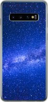 Geschikt voor Samsung Galaxy S10 hoesje - Sterrenhemel - Heelal - Blauw - Jongens - Meisjes - Kinderen - Siliconen Telefoonhoesje