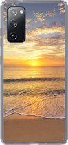 Geschikt voor Samsung Galaxy S20 FE hoesje - Strand - Zonsondergang - Zee - Siliconen Telefoonhoesje