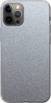 Geschikt voor iPhone 13 Pro hoesje - Metaal print - Aluminium - Stippen - Siliconen Telefoonhoesje