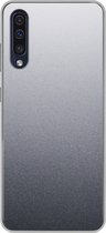 Geschikt voor Samsung Galaxy A50 hoesje - Aluminium print - Metaal - Grijs - Siliconen Telefoonhoesje