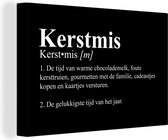 Tableau sur toile Noël - Définition de Noël - Citations - Dictionnaire - Proverbes - 140x90 cm - Décoration murale