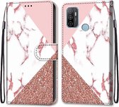 Fonu Boekmodel hoesje Oppo A53s - A53 - Marmer