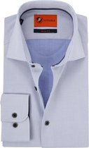 Suitable - Overhemd Blauw Wit Wesley - 40 - Heren - Slim-fit