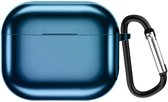 Shieldcase Case - beschermhoes geschikt voor Airpods 3 Metallic TPU case - hoesje geschikt voor Airpods 3 hoesje - optimale bescherming - blauw