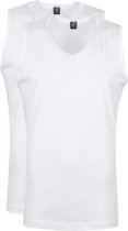Suitable - Viless T-Shirt Mouwloos Wit 2-Pack - Heren - Maat XL - Modern-fit