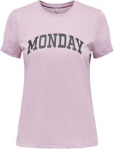 ONLY Weekday Life Reg S/S College Box ROSE XS