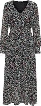 ONLY  Melina Life L/S V-Neck Midi Dress ZWART XL