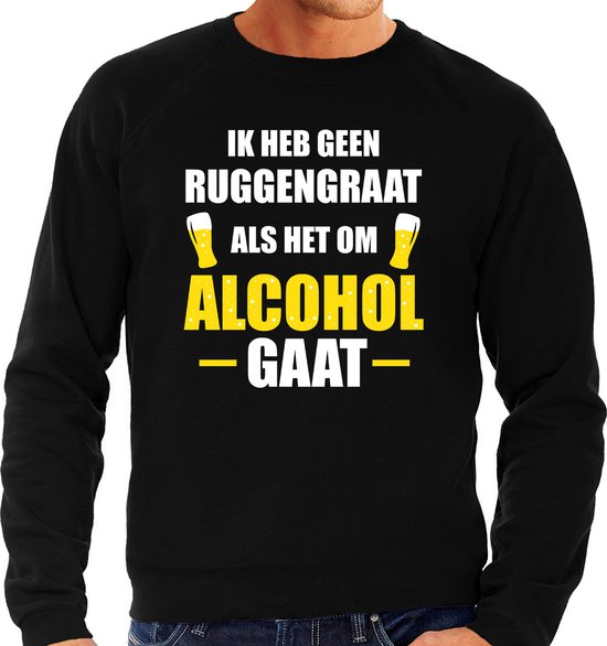 Apres ski sweater Geen ruggengraat zwart heren - Wintersport trui - Foute  apres ski | bol.com