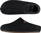 Heren instap slippers/pantoffels antraciet maat 41-42