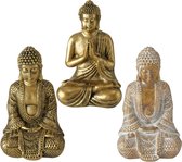 Boltze Home Figuur Jarven Buddha polyresin H10cm (3 stuks)