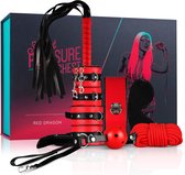 LoveBoxxx Secret Pleasure Chest Red Dragon – Bondage Sex Toys voor Mannen en Vrouwen – 7-delige BDSM Set – Bondage Set Geschikt voor Beginners – Rood