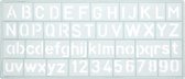 sjabloon cijfers en letters 10 mm transparant