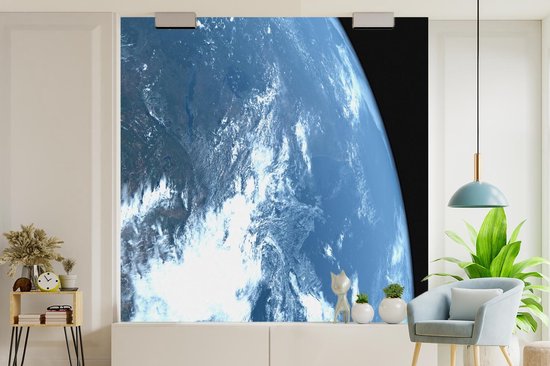 Papier peint - Papier peint Papier peint photo Terre depuis un satellite - Largeur 220 cm x hauteur 220 cm