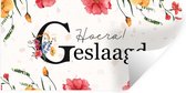 Muurstickers - Sticker Folie - Spreuken - 'Hoera geslaagd' - Quotes - Feest - 40x20 cm - Plakfolie - Muurstickers Kinderkamer - Zelfklevend Behang - Zelfklevend behangpapier - Stickerfolie
