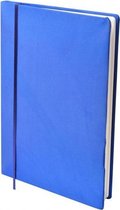 rekbare boekenkaft A4 textiel/elastaan blauw