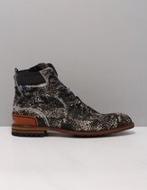 Floris van Bommel Pony veterboots zwart - Maat 44