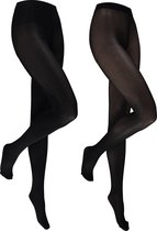 INSUA Austin Dames Panty - 2-Pack - Zwart -  Maat L