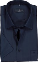 CASA MODA comfort fit overhemd - korte mouw - donkerblauw - Strijkvrij - Boordmaat: 41