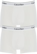 Calvin Klein Modern Cotton trunk (2-pack) - heren boxers normale lengte - wit -  Maat: S