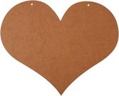 knutselhart hout 50 x 40 cm bruin per stuk