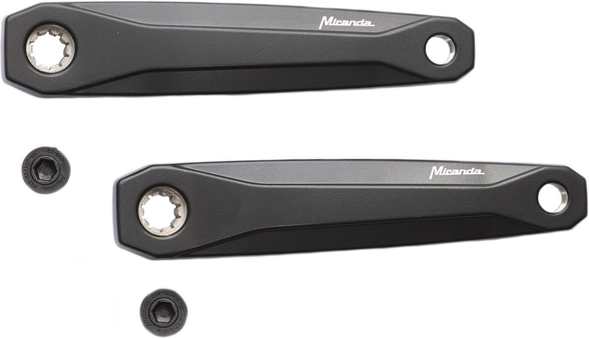 Miranda Delta crankset - e-bike compatibiliteit - 170mm - zwart - duurzaam aluminium - milieuvriendelijk geproduceerd