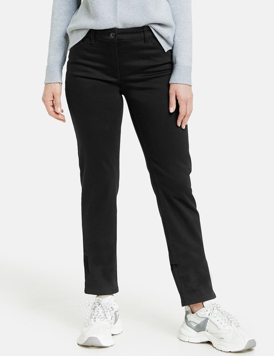 GERRY WEBER Dames 5-pocket-jeans Straight Fit korte maat Black Black Denim-46S  | bol.com