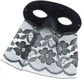 Carnival Toys Verkleedmasker Domino Zwart/wit One-size