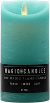 Magic Flame Stompkaars Led 7,5 X 15 Cm Wax Aqua