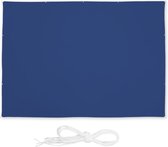 Relaxdays Schaduwdoek rechthoek - zonweringdoek - scheurvast - met ogen - spanzeil - blauw - 4,5 x 5,5 m