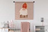 Wandkleed - Wanddoek - Chocolade - Sinterklaas - Sint - Kinderen - Jongens - Meisjes - Kind - 90x90 cm - Wandtapijt