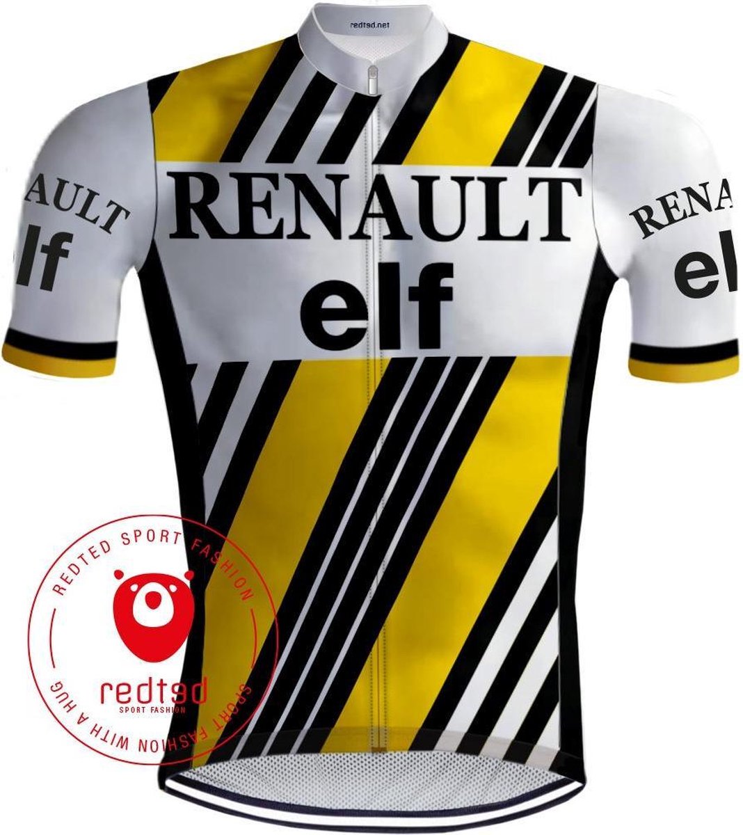 Retro Wielershirt Renault Elf geel - REDTED - XL