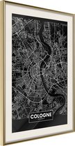 Poster City Map: Cologne (Dark) 40x60