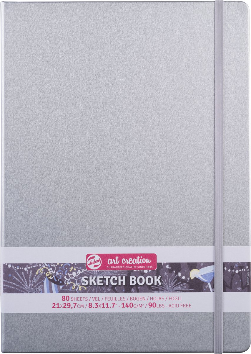 Talens Art Creation Schetsboek Blinkend Zilver 21 x 29.7 cm 140 g 80 Vellen
