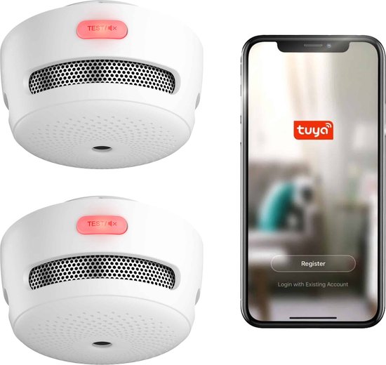 X-Sense XS01-WT Rookmelder 2-pack - Slimme melder - WiFi - Groot meetbereik - Compact design - Brandmelder