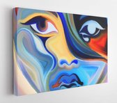 Onlinecanvas - Schilderij - Kleuren De Mood-serie. Moderne Horizontaal Horizontal - Multicolor - 50 X 40 Cm