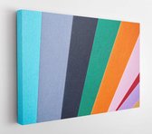 Onlinecanvas - Schilderij - Abstracte Achtergrond Gekleurd Papier. Kleurrijke Lijnen Art Horizontaal Horizontal - Multicolor - 50 X 40 Cm