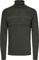 Only & Sons Trui Onsbace Ls Roll Neck Knit 22020642 Peat Mannen Maat - XS