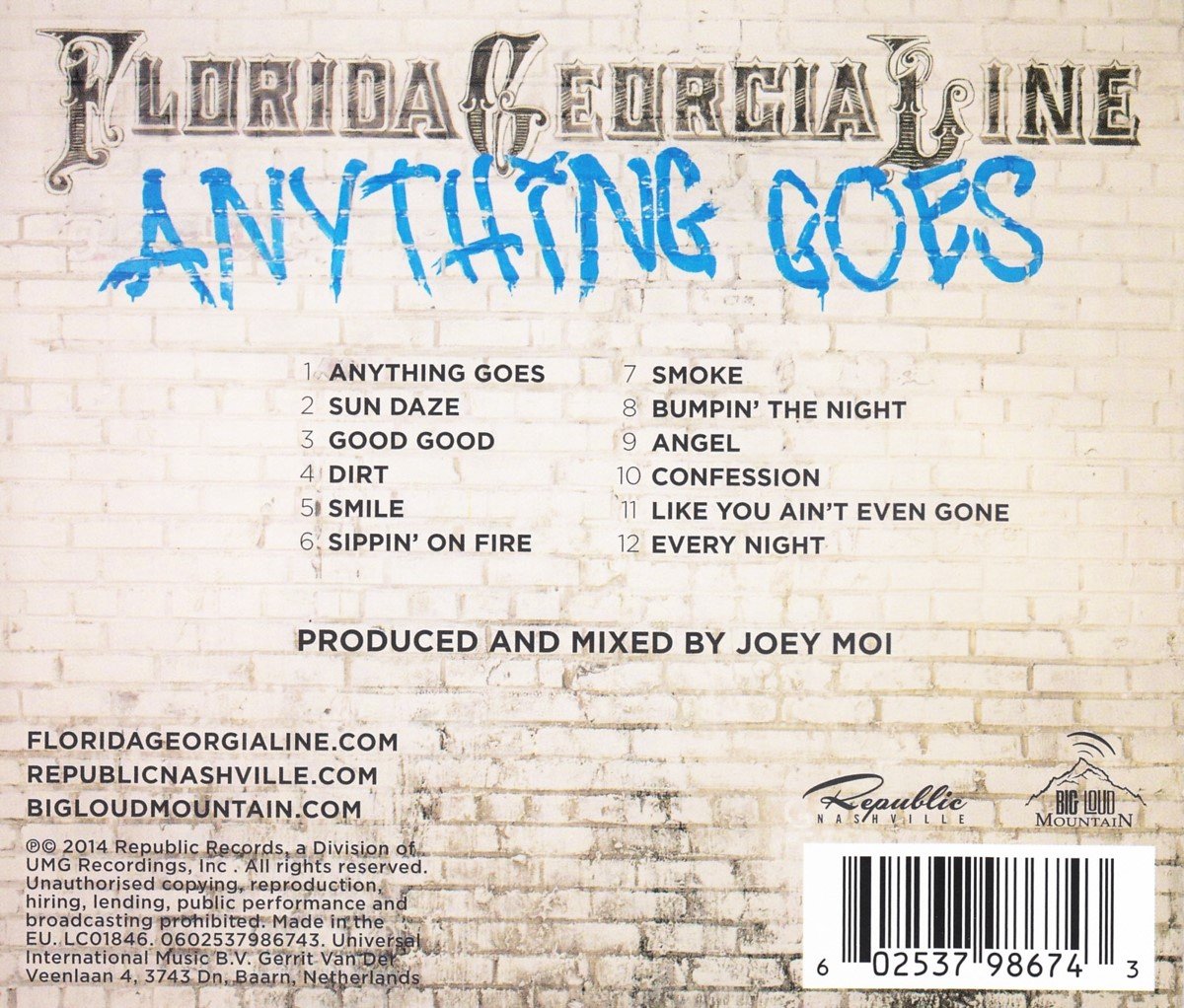 Florida Line Anything Goes (CD), Florida Line CD