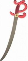 Piet Piraat zwaard 50 cm foam grijs/rood