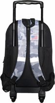 trolleyrugzak jongens 28 x 37 cm 18 liter polyester grijs