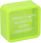 spaarpot Emergency 11 x 10,5 cm groen