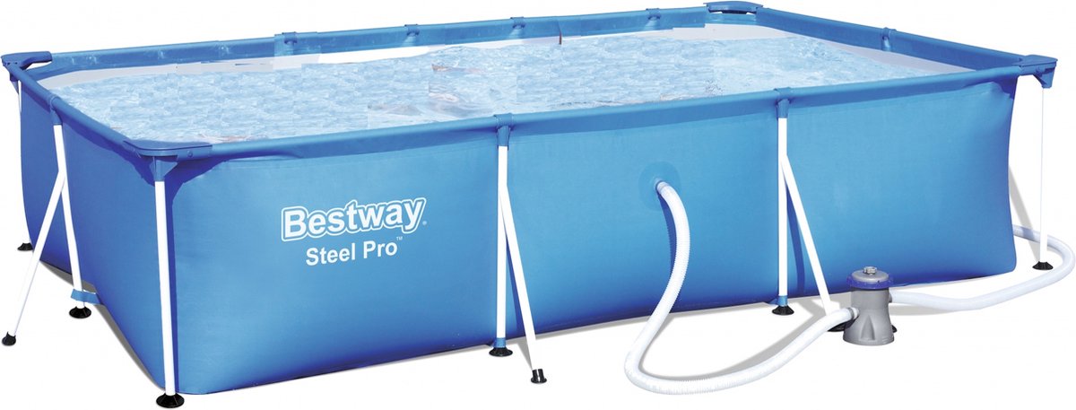 Zwembad Bestway - 300X201X66cm - Opzet - Stevig frame - badje - Opzetzwembad - Inclusief Pomp