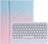 Case2go - Draadloze Bluetooth toetsenbord Tablet hoes geschikt voor iPad Pro 11 (2021/2020/2018) met Stylus Pen Houder - Blauw en Roze