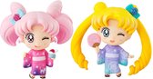 Sailor Moon Petit Chara Mini PVC Figure - 2-pack Sailor Moon & Chibiusa Kyotobeni Ver.